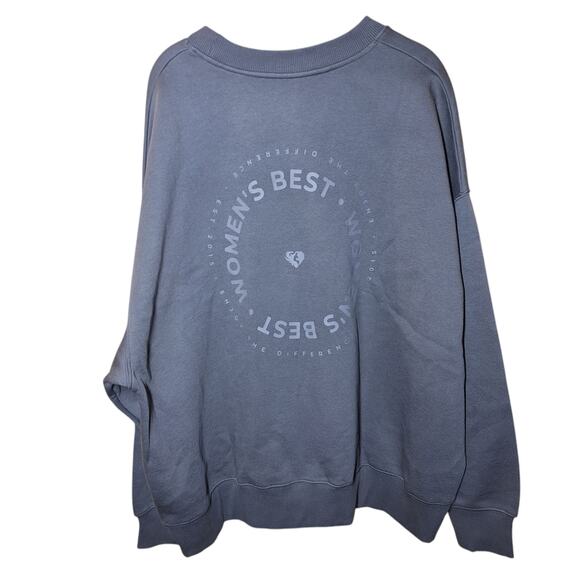 Women's best NEW Comfort Oversized Crew Neck sweatshirt XXL Graphite pullover - Picture 3 of 9